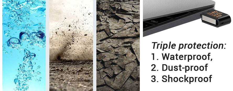 Triple Protection: Waterproof, Dust-Proof and Shockproof
